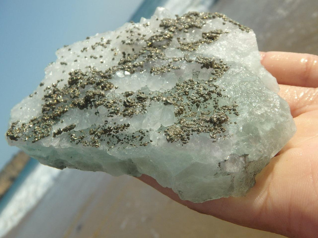 RESERVED For DANIELLE~ Gorgeous GREEN FLUORITE & PYRITE SPECIMEN - Earth Family Crystals