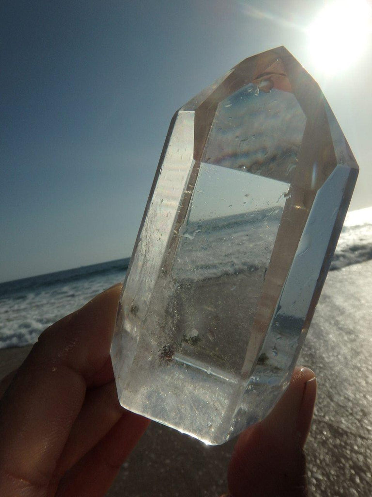 CLEAR QUARTZ GENERATOR With Chlorite Inclusions - Earth Family Crystals