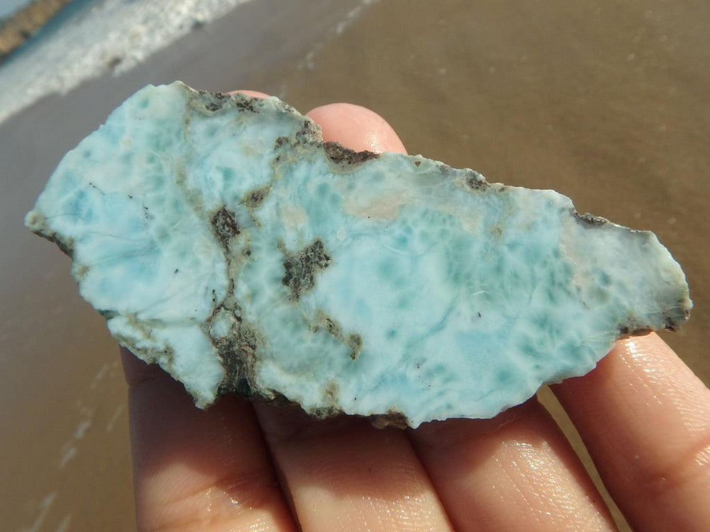 Pretty Blue LARIMAR POLISHED SPECIMEN - Earth Family Crystals