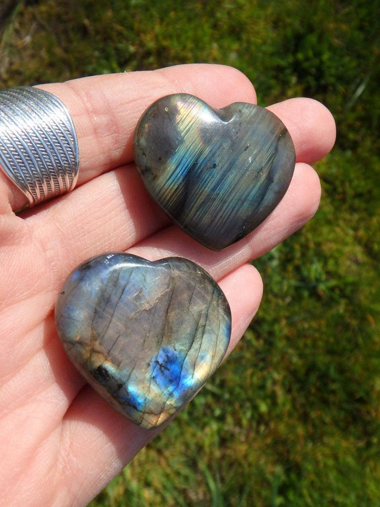 Mini Labradorite Heart Set 1 - Earth Family Crystals