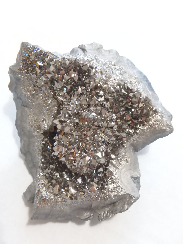 Incredible Sparkle Silver Aura Quartz Stalactite Cluster Specimen - Earth Family Crystals