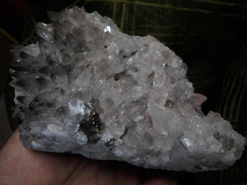 STELLAR BEAM CALCITE CLUSTER With CHALCOPYRITE Inclusions - Earth Family Crystals