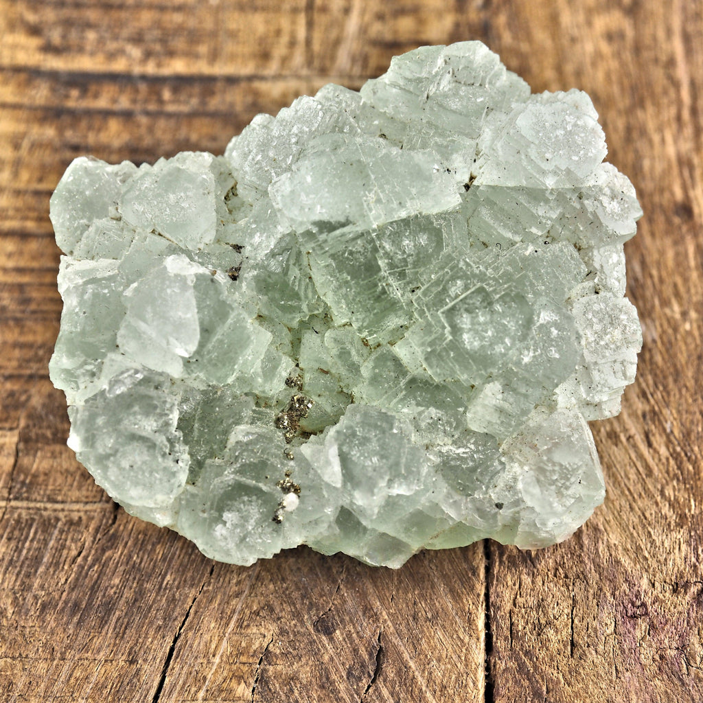 Raw Green Fluorite With Pyrite Inclusions #2 - Earth Family Crystals