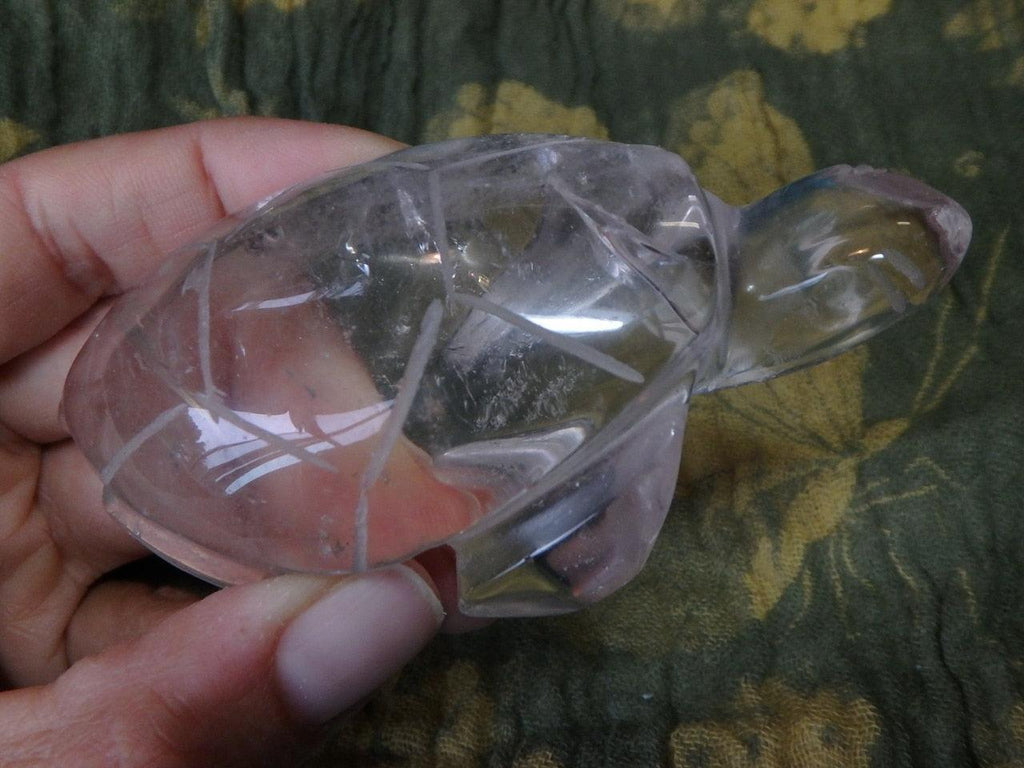 Wonderful CLEAR QUARTZ TURTLE CARVING - Earth Family Crystals