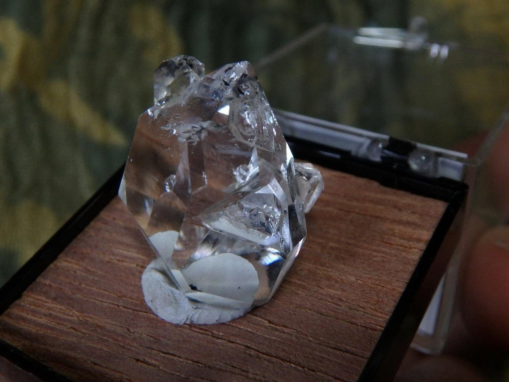 High Clarity DT HERKIMER DIAMOND With Two Baby Herks In Collectors Box - Earth Family Crystals