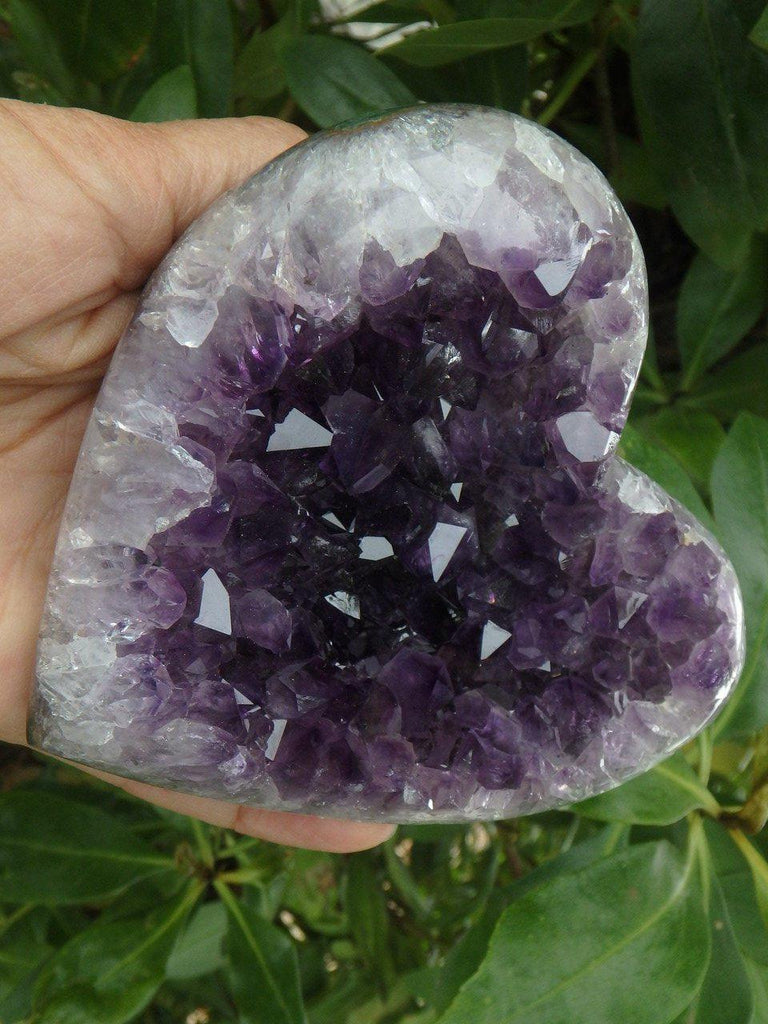 Breathtaking AMETHYST GEODE HEART SPECIMEN - Earth Family Crystals