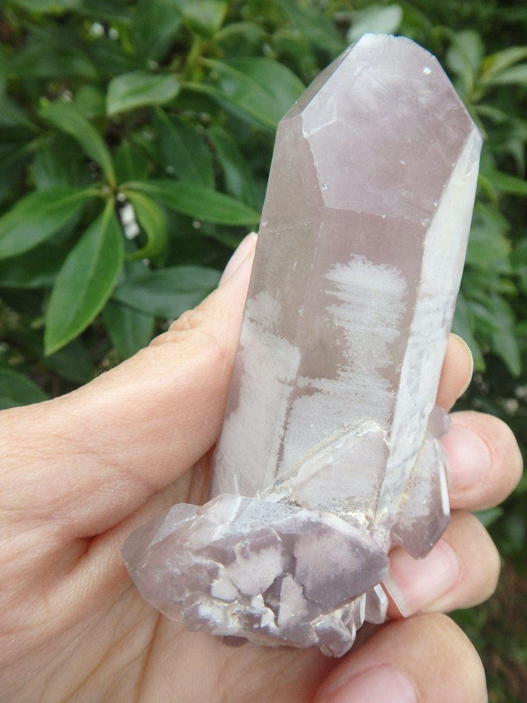 DOUBLE TERMINATED ELESTIAL  LITHIUM QUARTZ POINT With DT Baby - Earth Family Crystals