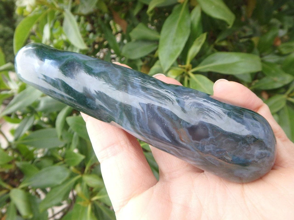 MOSS AGATE MASSAGE TWIST WAND - Earth Family Crystals