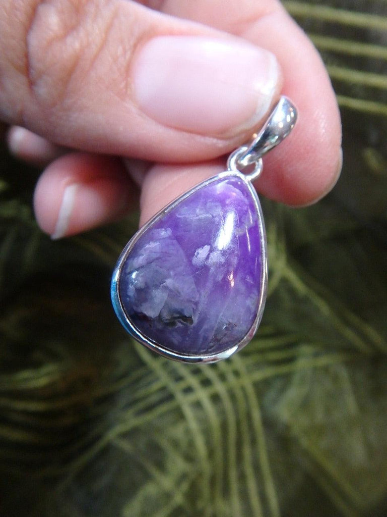 Pastel Purple SUGILITE GEMSTONE PENDANT In Sterling Silver (Includes Silver Chain) - Earth Family Crystals