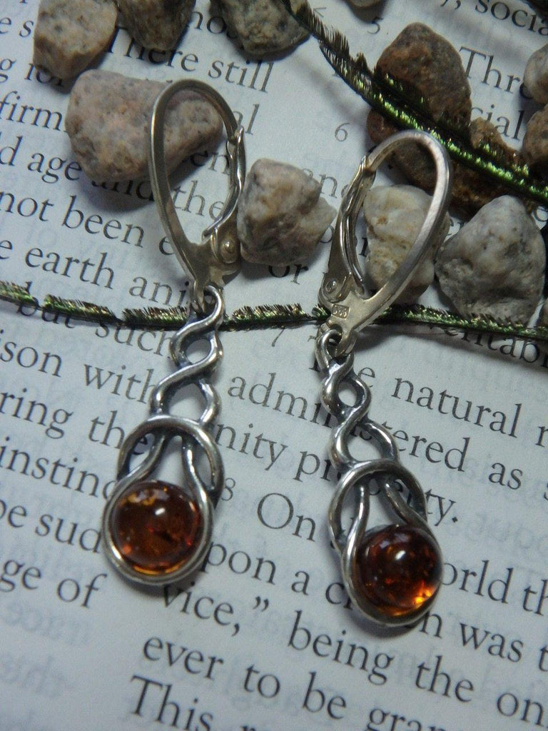 BALTIC AMBER EARRINGS In Sterling Silver - Earth Family Crystals
