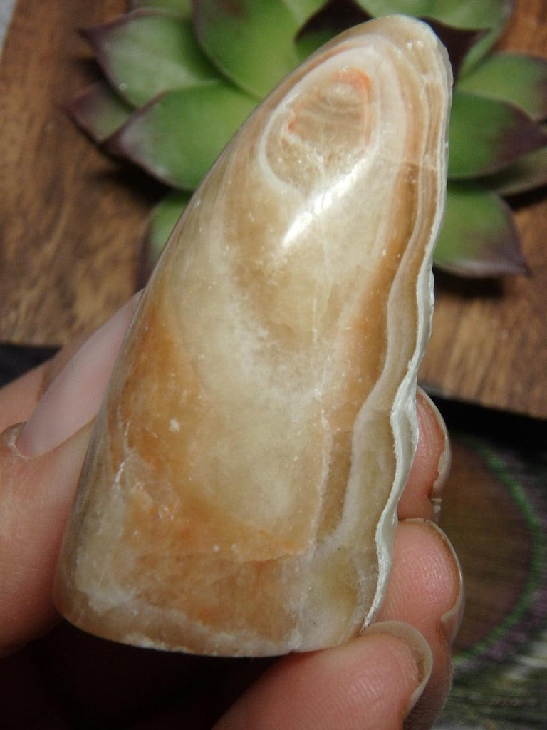 Peachy Pink Cave Onyx Specimen From California - Earth Family Crystals