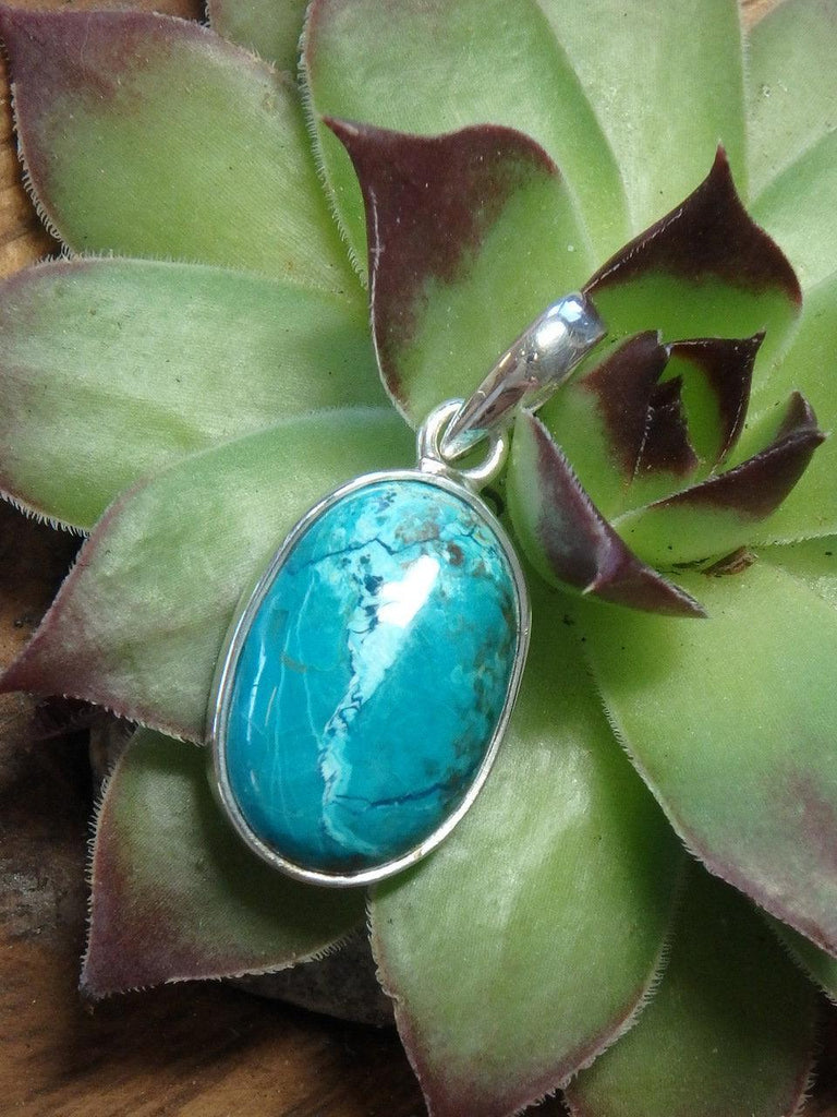 Superb SHATTUCKITE GEMSTONE PENDANT In Sterling Silver (Includes Silver Chain) - Earth Family Crystals