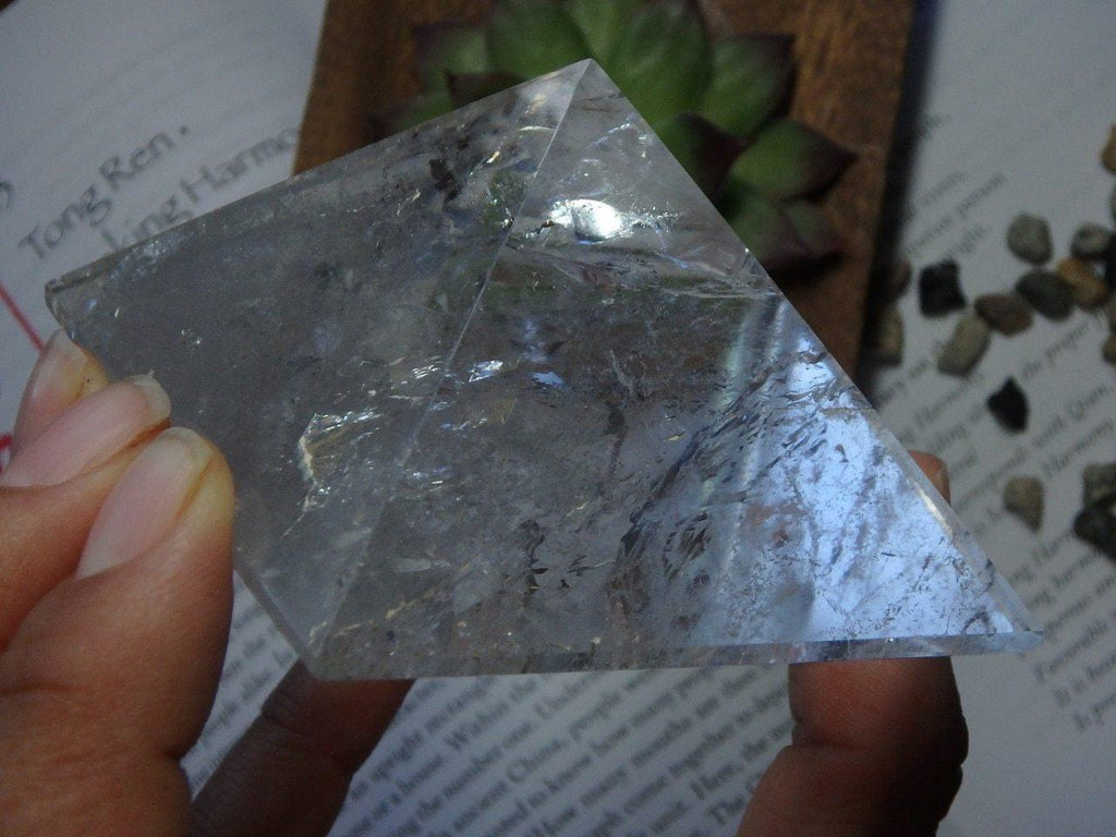 CLEAR QUARTZ PYRAMID From Brazil - Earth Family Crystals