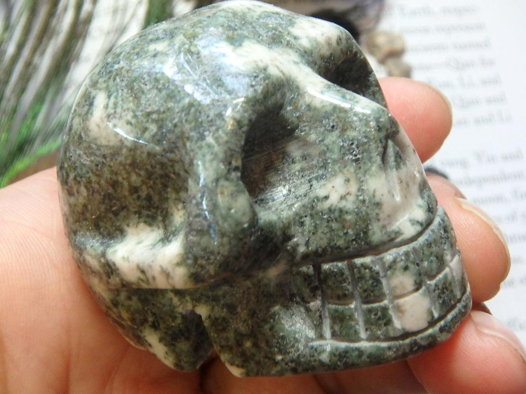 PRESELI BLUESTONE CRYSTAL SKULL - Earth Family Crystals