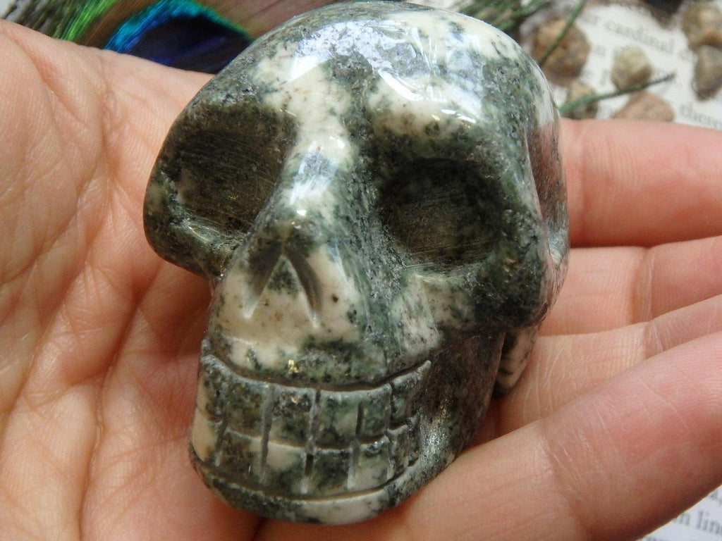 PRESELI BLUESTONE CRYSTAL SKULL - Earth Family Crystals