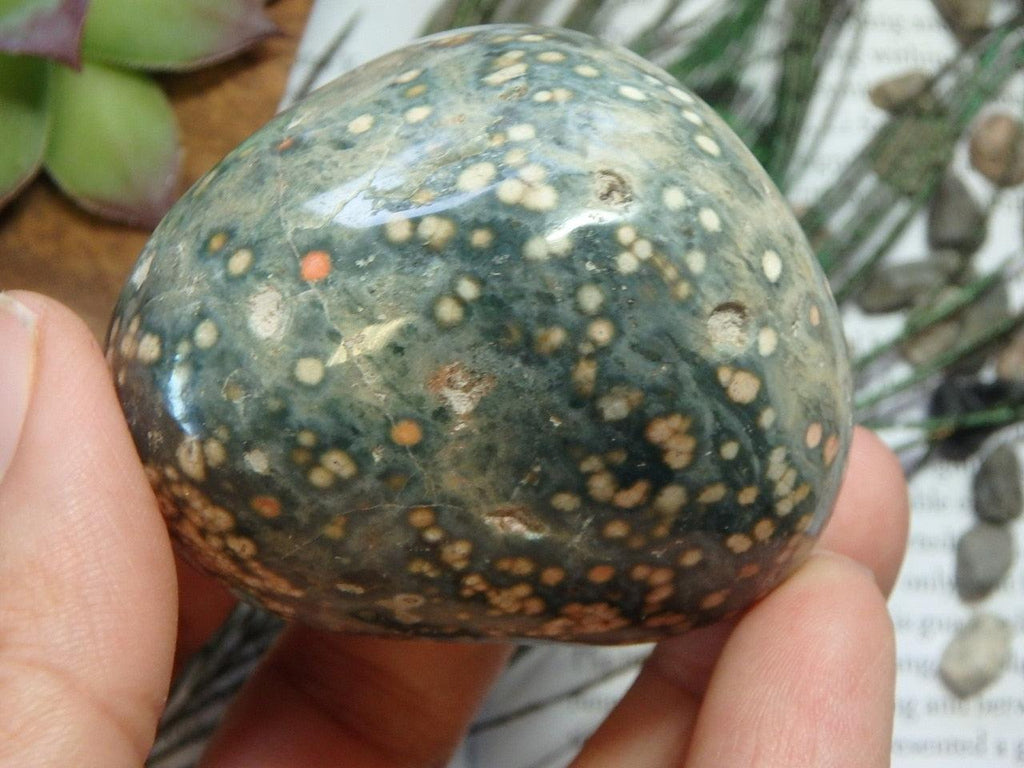 Fantastic Floating Peach Orbs OCEAN JASPER Specimen With Caves - Earth Family Crystals