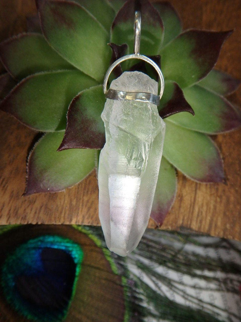 Brazilian LEMURIAN SEED QUARTZ PENDANT In Sterling Silver (Includes Silver Chain) - Earth Family Crystals