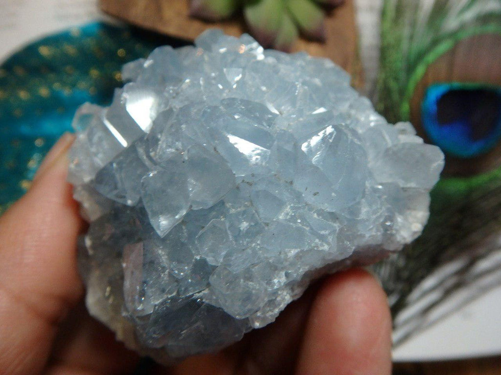 Soft Blue CELESTITE CLUSTER From Madagascar - Earth Family Crystals