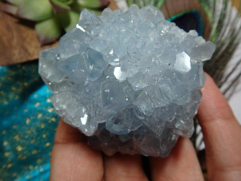 Soft Blue CELESTITE CLUSTER From Madagascar - Earth Family Crystals