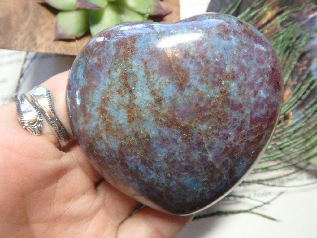 Wonderful Energy! RUBY KYANITE GEMSTONE HEART - Earth Family Crystals
