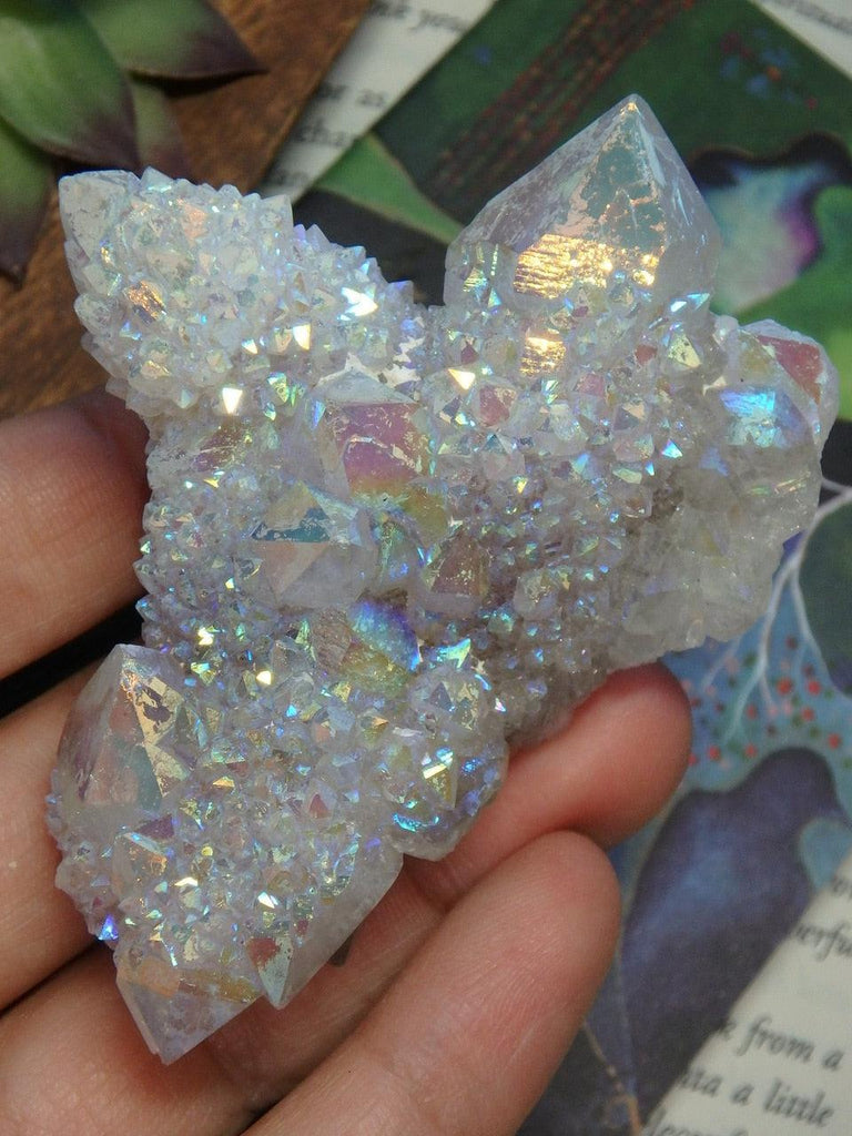 Gorgeous ANGEL AURA WHITE SPIRIT QUARTZ CLUSTER** - Earth Family Crystals