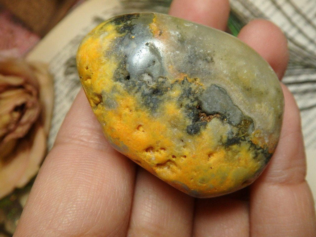 BUMBLEBEE JASPER PALM STONE - Earth Family Crystals