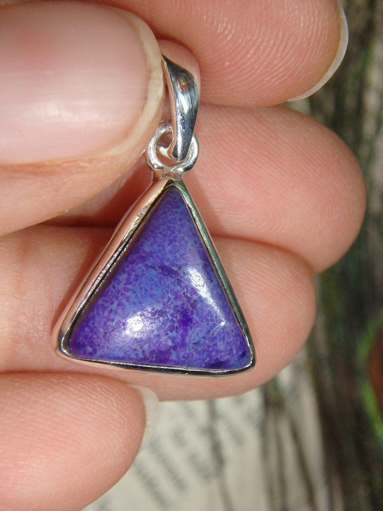 Dainty Purple SUGILITE GEMSTONE PENDANT In Sterling Silver (Includes Silver Chain) - Earth Family Crystals
