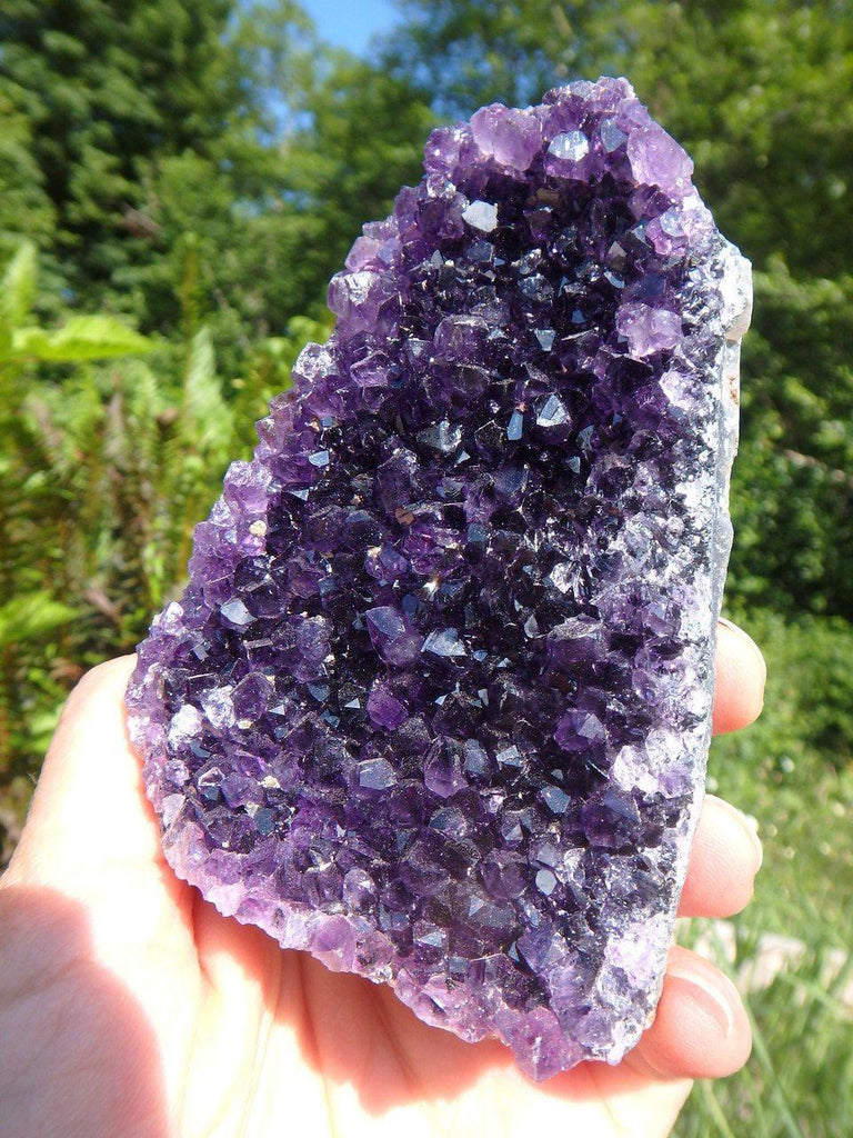 Deep Dark Purple Mini AMETHYST Self Standing Specimen - Earth Family Crystals