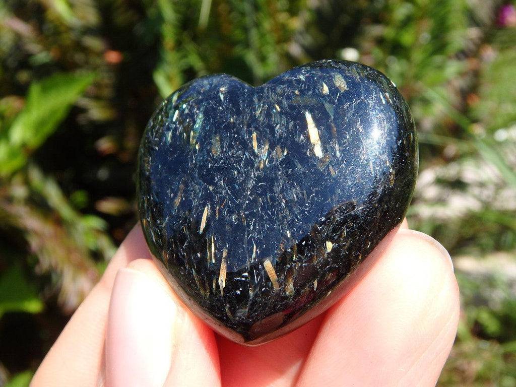 Genuine GREENLAND NUUMMITE GEMSTONE HEART - Earth Family Crystals