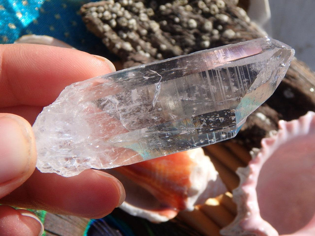 High Vibration Ice Water Clear Quartz Arkansas Twin Point - Earth Family Crystals