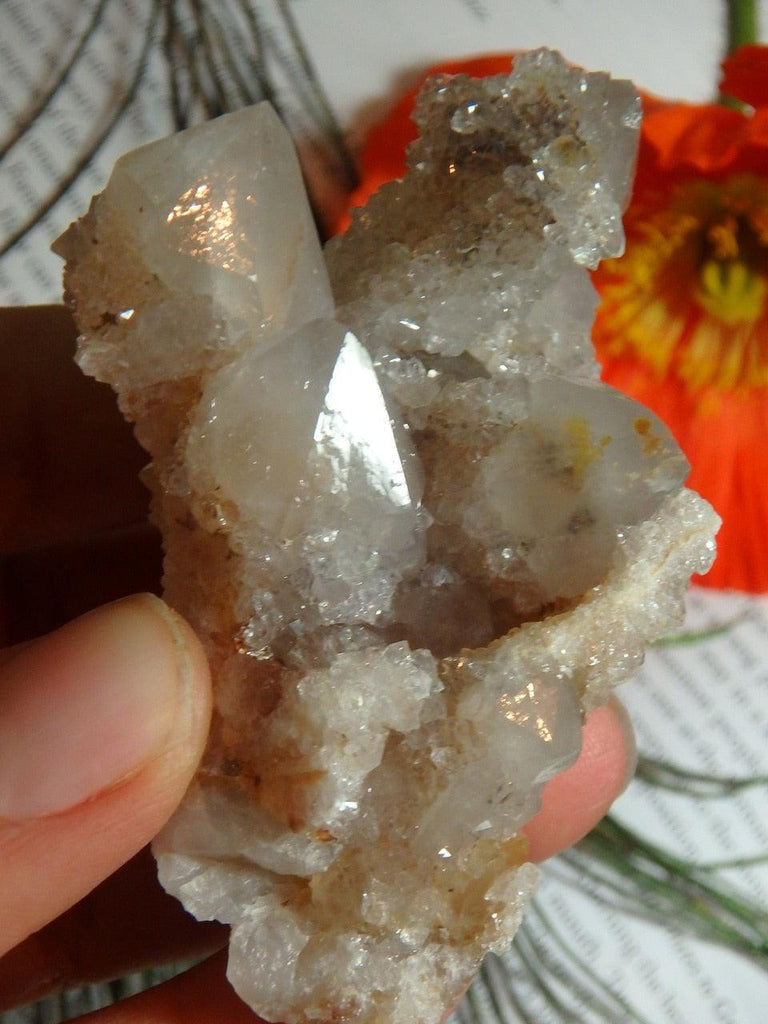 Sparkling White Light Spirit Quartz Cluster From South Africa - Earth Family Crystals