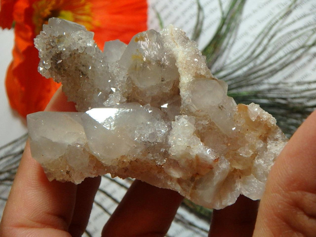 Sparkling White Light Spirit Quartz Cluster From South Africa - Earth Family Crystals