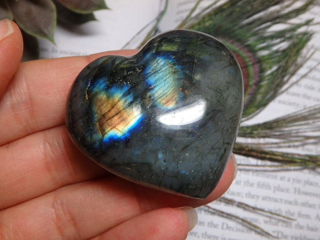 Precious Mini Labradorite Gemstone Heart* - Earth Family Crystals