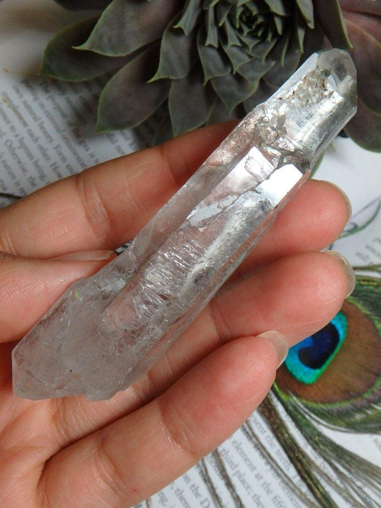 Double Terminated Tibetan Clear Quartz Point - Earth Family Crystals