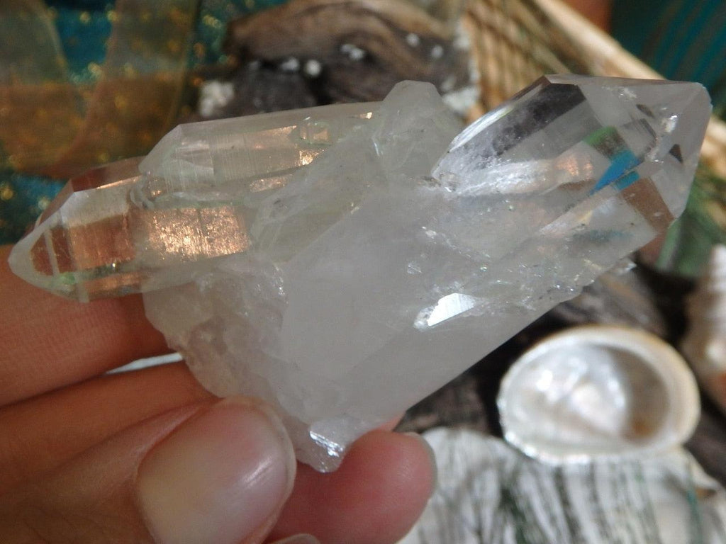 High Vibration Multiple Point  CLEAR QUARTZ CLUSTER From Arkansas - Earth Family Crystals