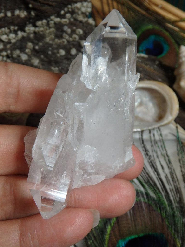 High Vibration Multiple Point  CLEAR QUARTZ CLUSTER From Arkansas - Earth Family Crystals