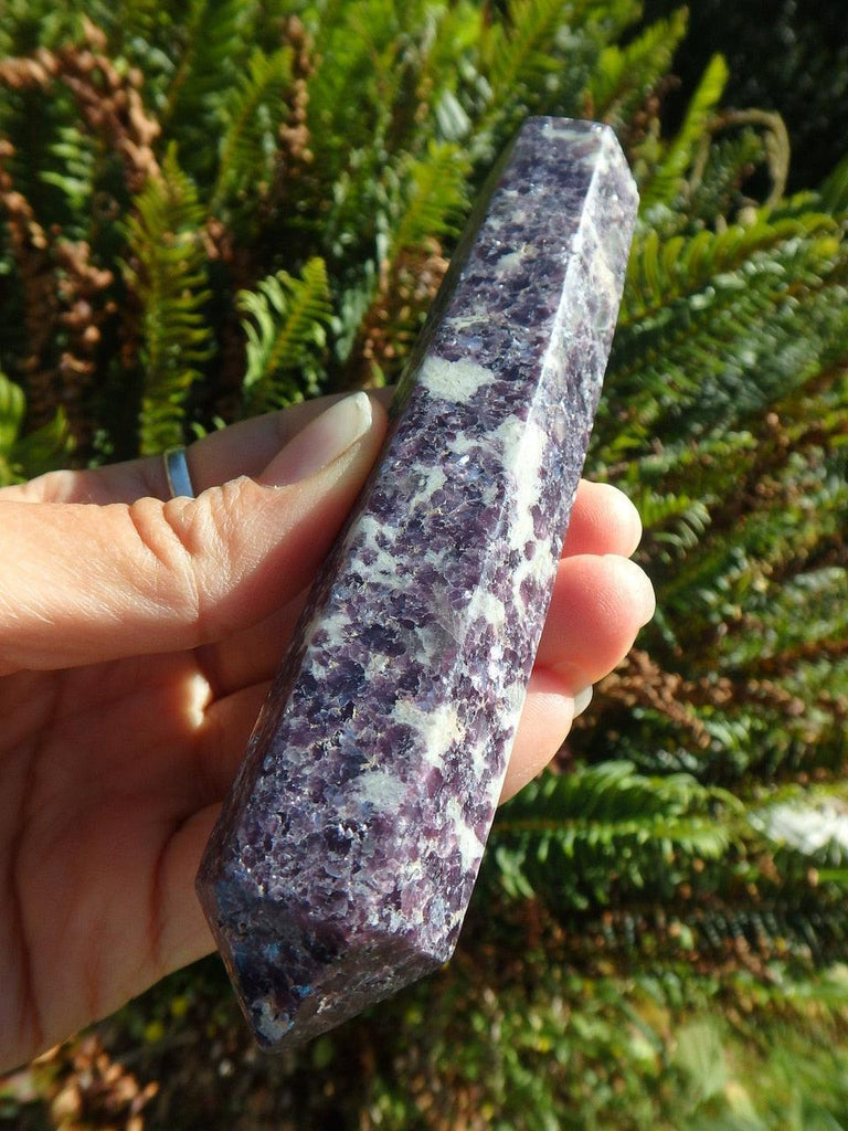 RESERVED For Kevin.W- Large Deep Lilac Purple DT LEPIDOLITE GEMSTONE WAND - Earth Family Crystals