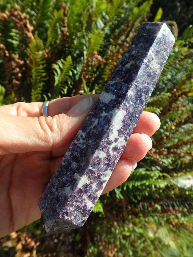 RESERVED For Kevin.W- Large Deep Lilac Purple DT LEPIDOLITE GEMSTONE WAND - Earth Family Crystals