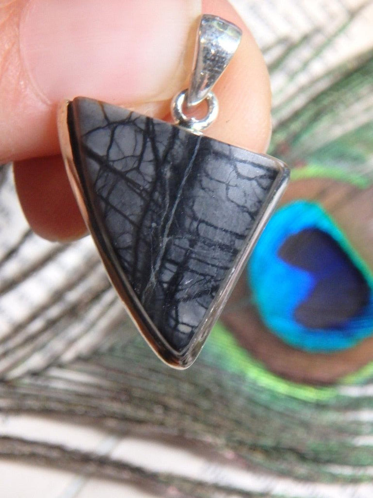 Picasso Jasper Gemstone Pendant In Sterling Silver (Includes Silver Chain) - Earth Family Crystals