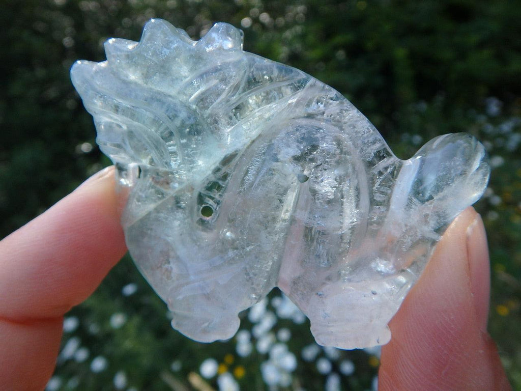 Mint Green FLUORITE DRAGON CARVING - Earth Family Crystals