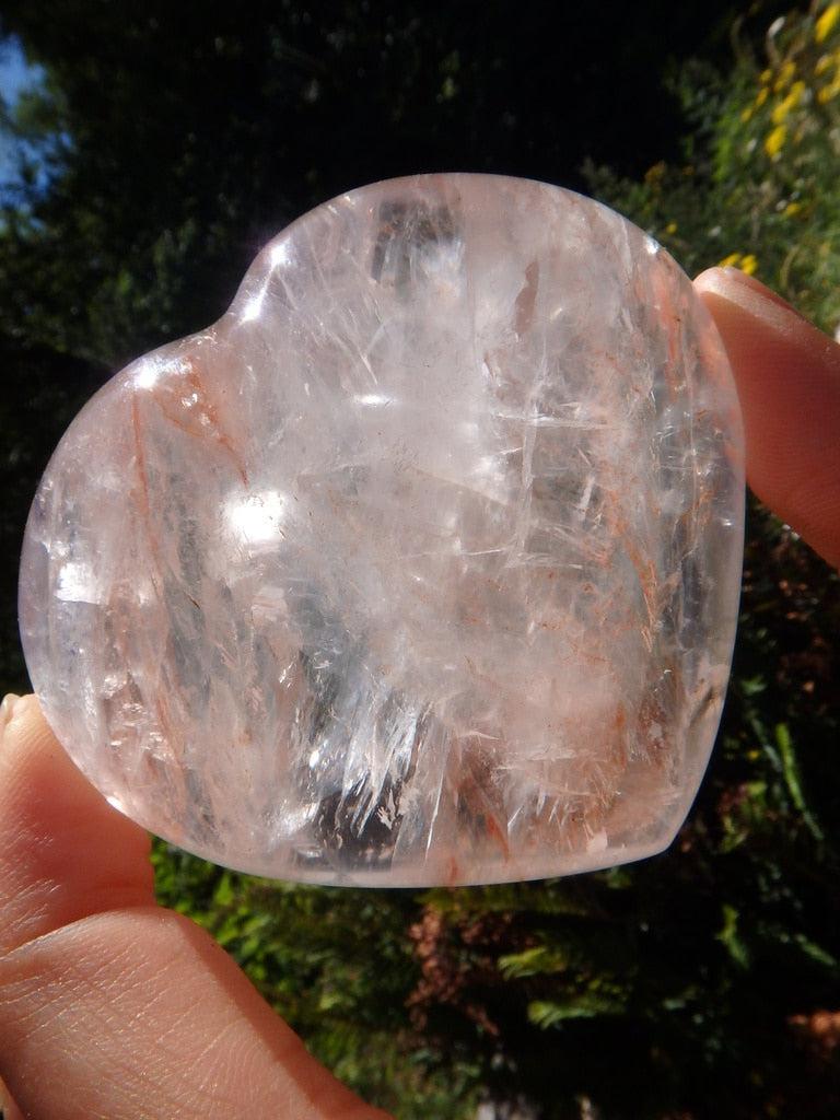 Wonderful Golden Red Hematoid Quartz  Gemstone Heart - Earth Family Crystals