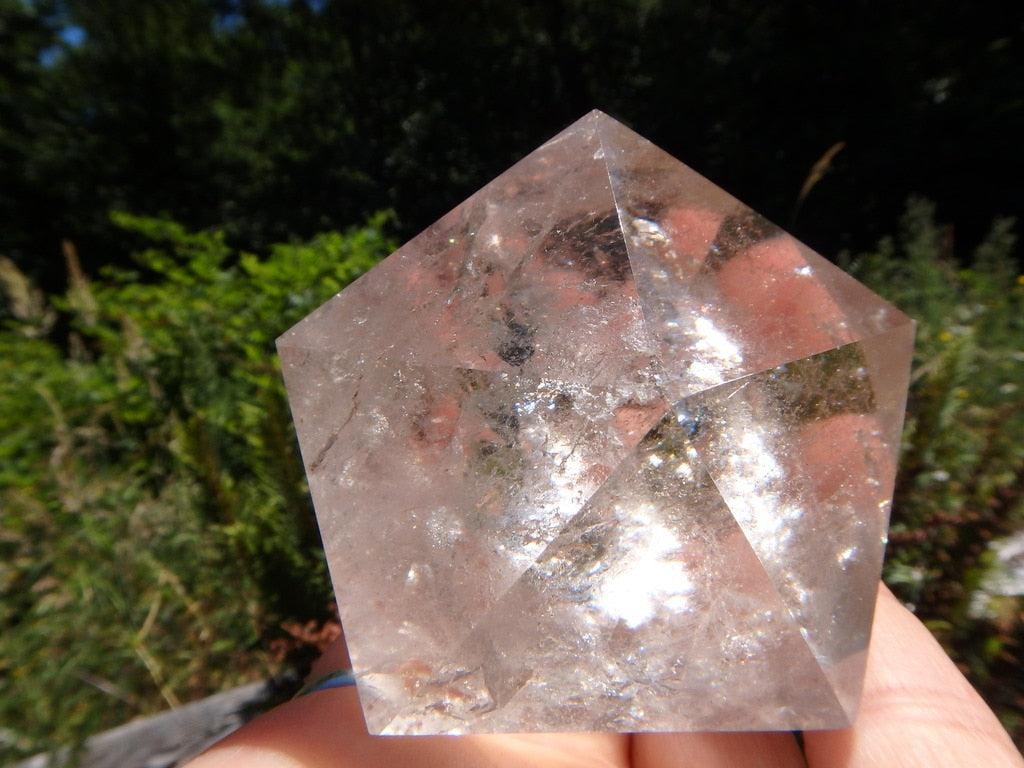 Jumbo Smoky Quartz Icosahedron Geometric Shape - Earth Family Crystals