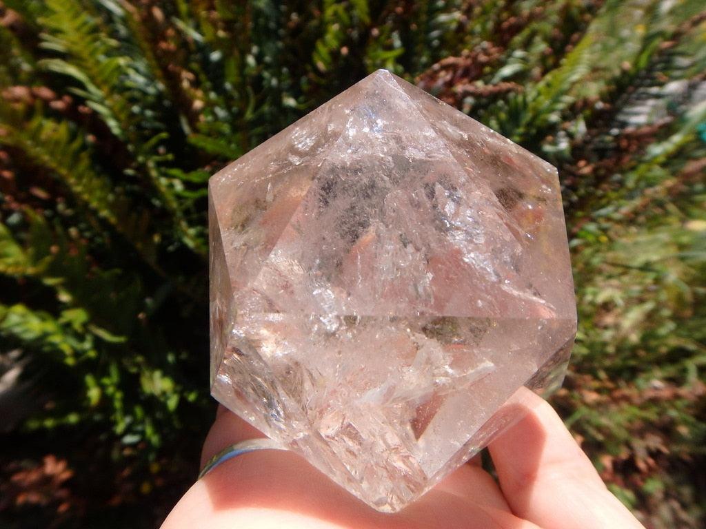 Jumbo Smoky Quartz Icosahedron Geometric Shape - Earth Family Crystals