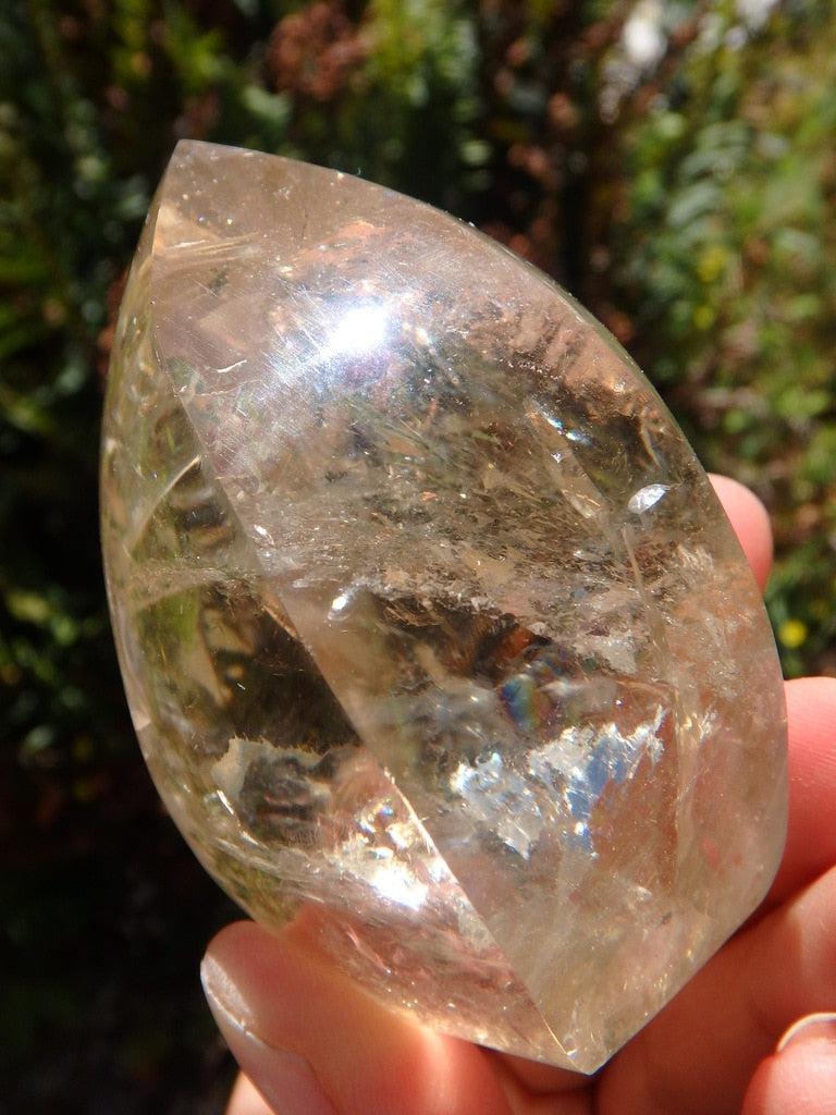 Natural Citrine Polished Flame Carving - Earth Family Crystals