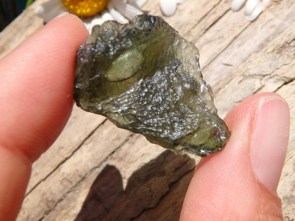 Gorgeous High Vibration Green Moldavite Specimen - Earth Family Crystals