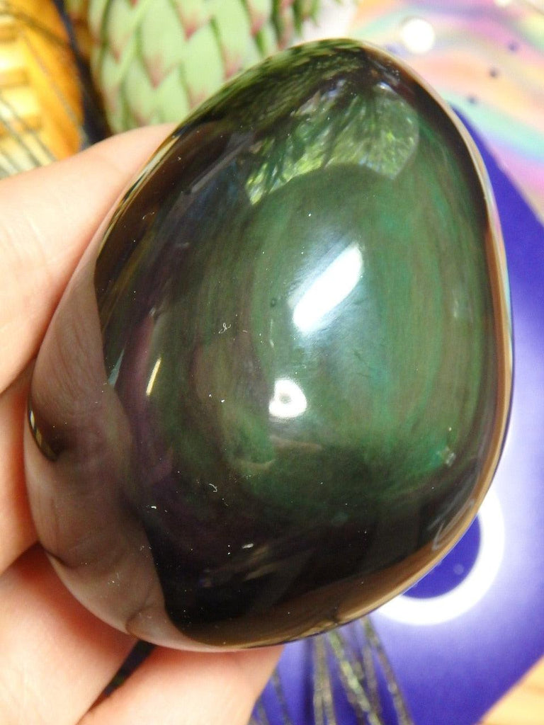 Mysterious Rainbow Obsidian Specimen - Earth Family Crystals