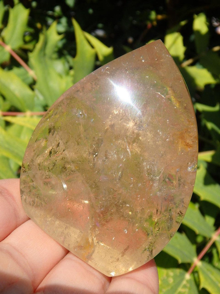 Natural Citrine Polished Flame Carving* - Earth Family Crystals