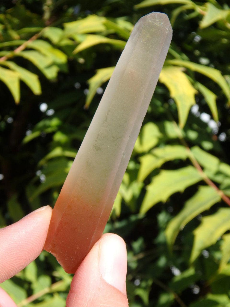 Frosty Red Hematoid Quartz Point From Madagascar - Earth Family Crystals