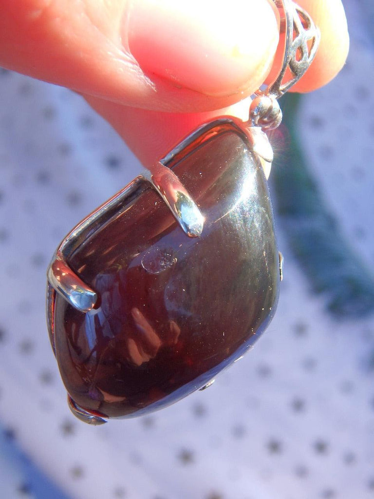 Sumatra Blue & Golden Amber Pendant in Sterling Silver (Includes Silver Chain) *REDUCED - Earth Family Crystals