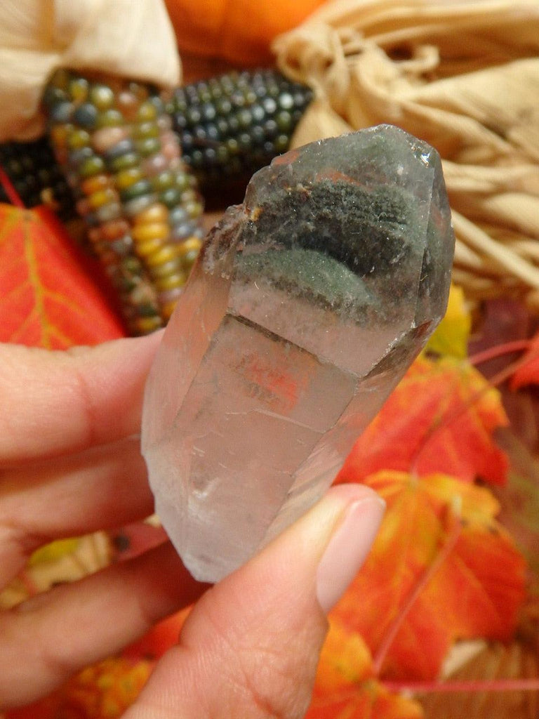 Phantom Green Chlorite Quartz Point From Brazil - Earth Family Crystals